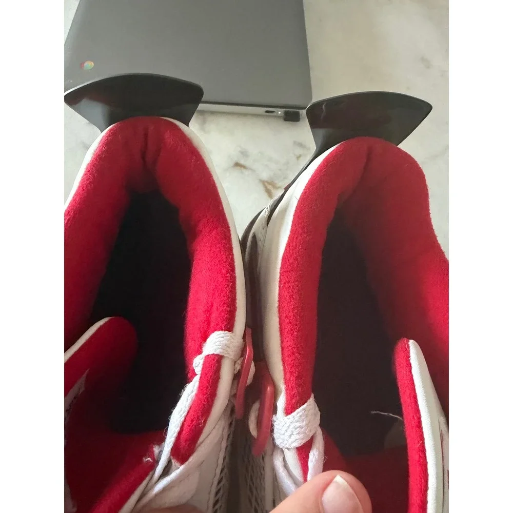Nike Air Jordan 4 Retro Fire Red White Black Mens Basketball Shoes 12 Streetwear